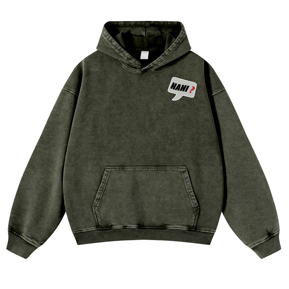 Cat Vintage Washed Cotton Back Art Hoodie