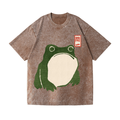 Frog Vintage Wash Japanese Design T-Shirt