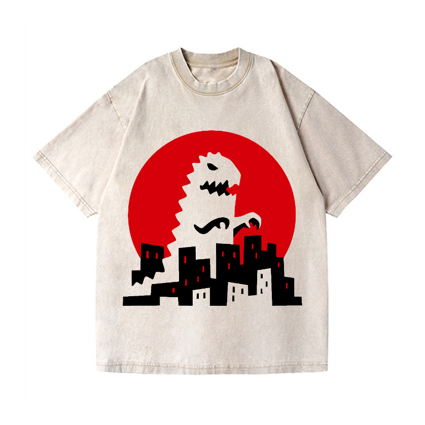 Godzilla Vintage Wash Japanese Design T-Shirt