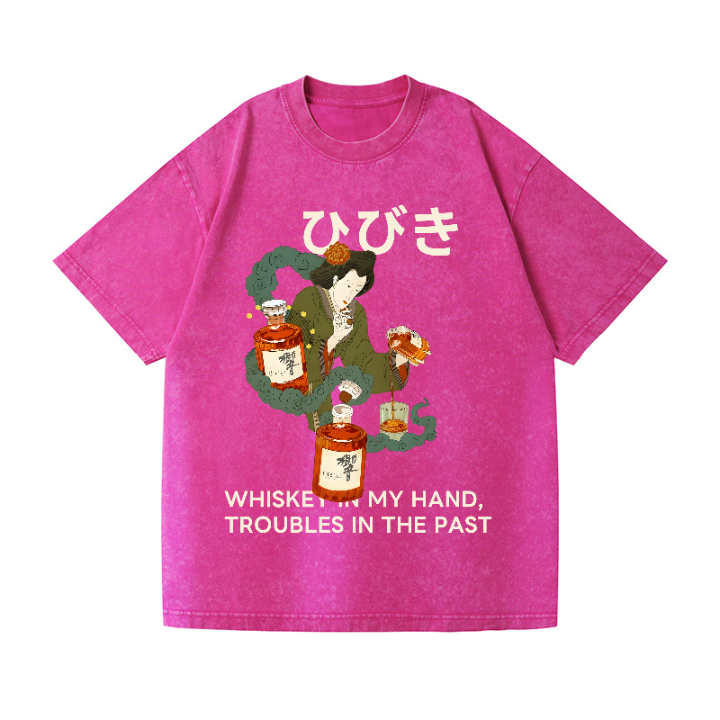 Hibiki Vintage Wash Japanese Design T-Shirt