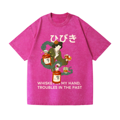 Hibiki Vintage Wash Japanese Design T-Shirt