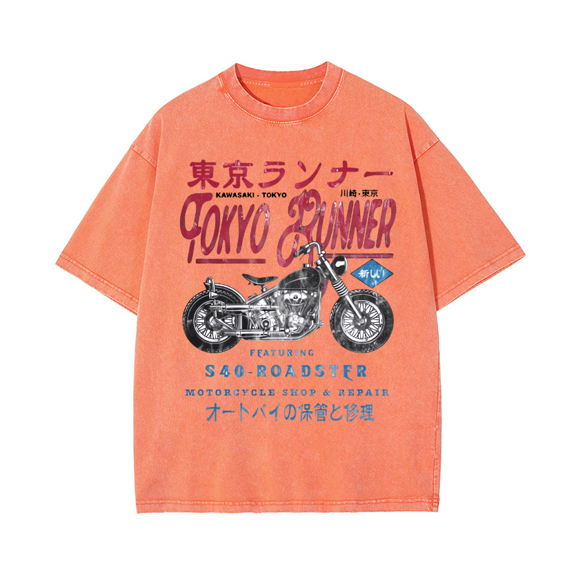 Vintage Wash Japanese Design T-Shirt