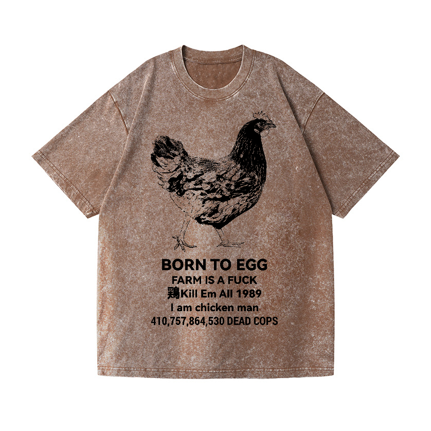 Chicken Vintage Wash Japanese Design T-Shirt