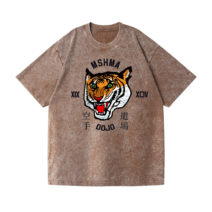 Mshma Dojo Tiger Vintage Wash Japanese Design T-Shirt