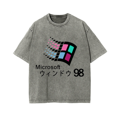 Vintage Wash Japanese Design T-Shirt
