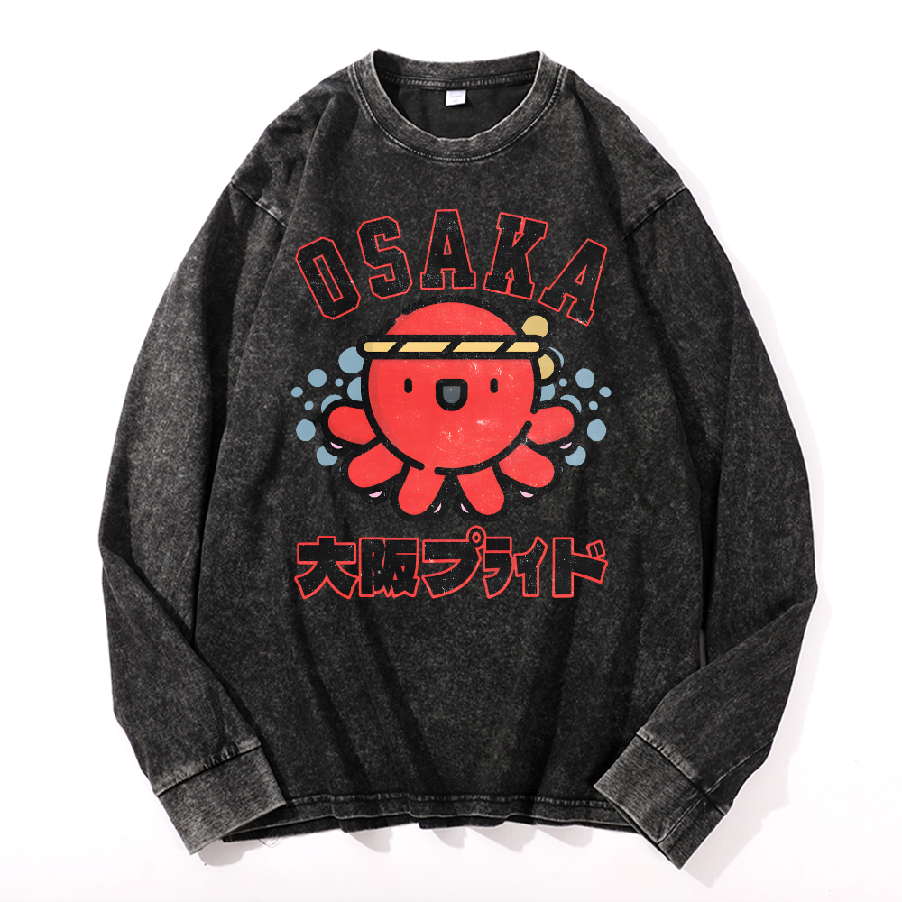 Osaka Octopus Vintage Cotton Wash Crewneck Sweatshirt