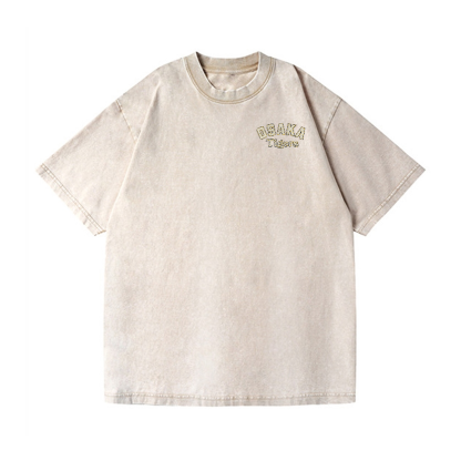 Osaka Hanshin Tigers Vintage Wash Japanese Design Back Art T-Shirt