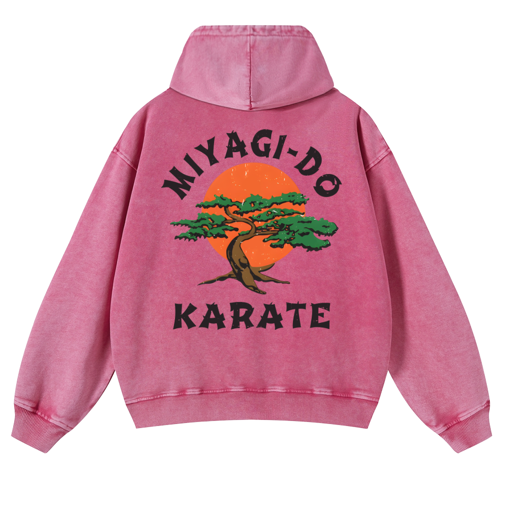 Miyag--do Karate Vintage Washed Cotton Back Art Hoodie