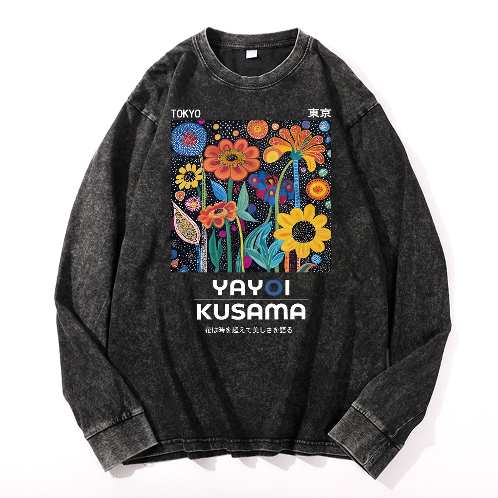 Yayoi Kusama Vintage Cotton Wash Long-sleeve T-shirt