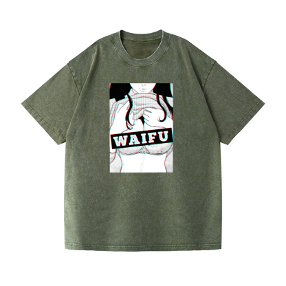Waifu Vintage Wash Japanese Design T-Shirt