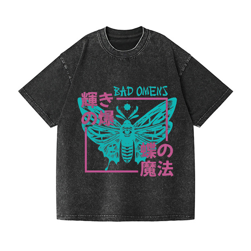 Butterfly Magic Vintage Wash Japanese Design T-Shirt