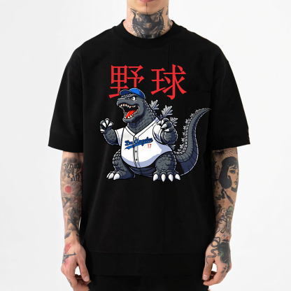 Godzilla Baseball Japanese Style Classic Tee