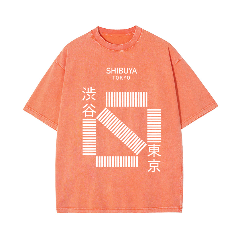 Shibuya Tokyo Vintage Wash Japanese Design T-Shirt