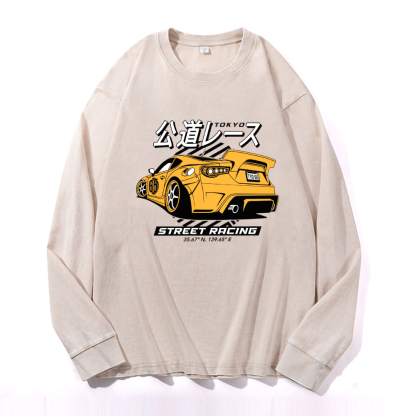 Vintage Cotton Wash Crewneck Sweatshirt