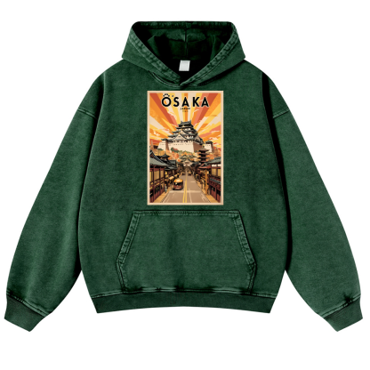 Osaka Vintage Washed Thick Cotton Hoodie