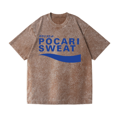 Pocari Sweat Vintage Wash Japanese Design T-Shirt
