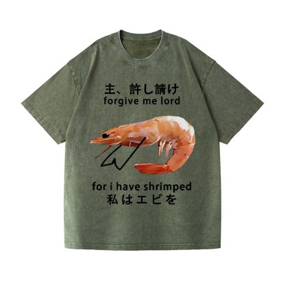 Shrimp Vintage Wash Japanese Design T-Shirt