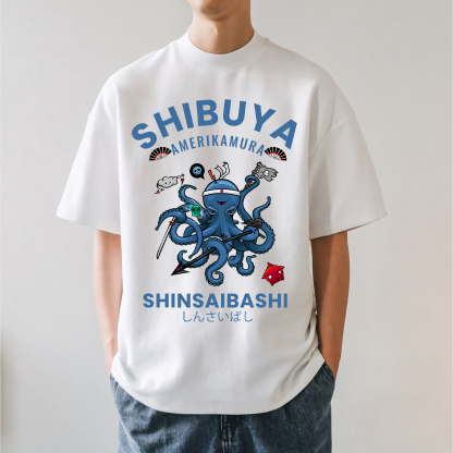 Shibuya Octopus Japanese Style Classic Tee