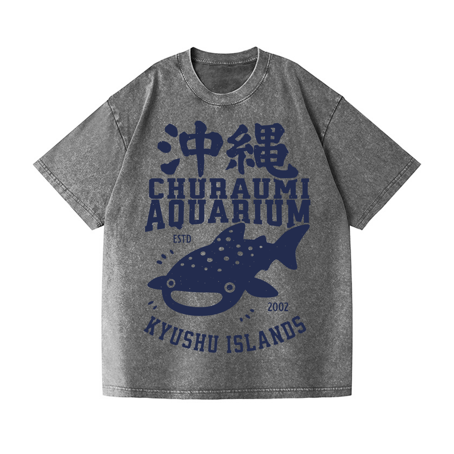 Churaumi Aquarium Vintage Wash Japanese Design T-Shirt