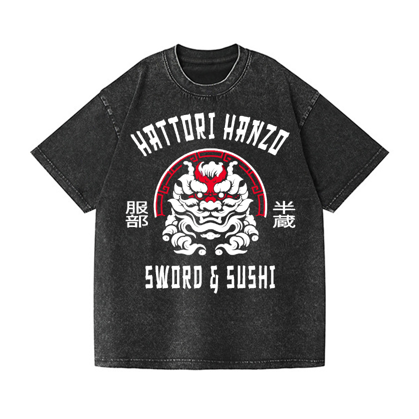 Hattori Hanzo Vintage Wash Japanese Design T-Shirt