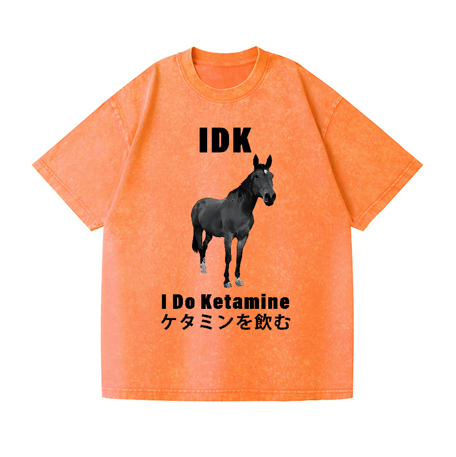 Ketamine Horse Vintage Wash Japanese Design T-Shirt
