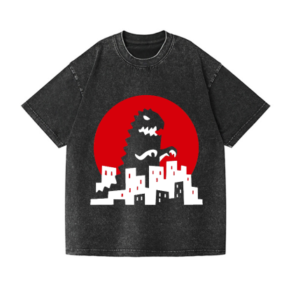 Godzilla Vintage Wash Japanese Design T-Shirt