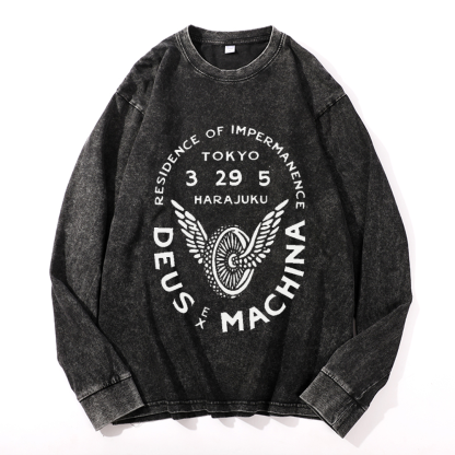 Vintage Cotton Wash Crewneck Sweatshirt