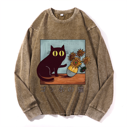 Vintage Cotton Wash Crewneck Sweatshirt