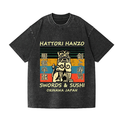 Hattori Hanzo Vintage Wash Japanese Design T-Shirt