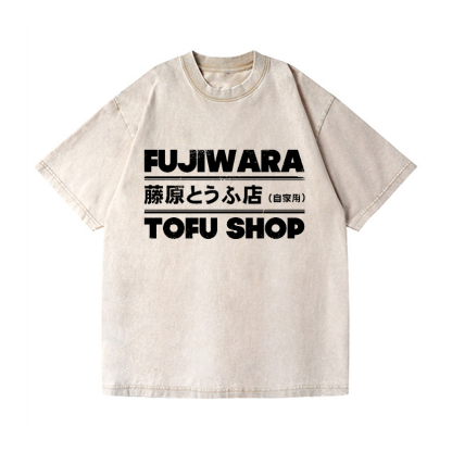 Tomoshi Fujiwara's Store Vintage Wash Japanese Design T-Shirt