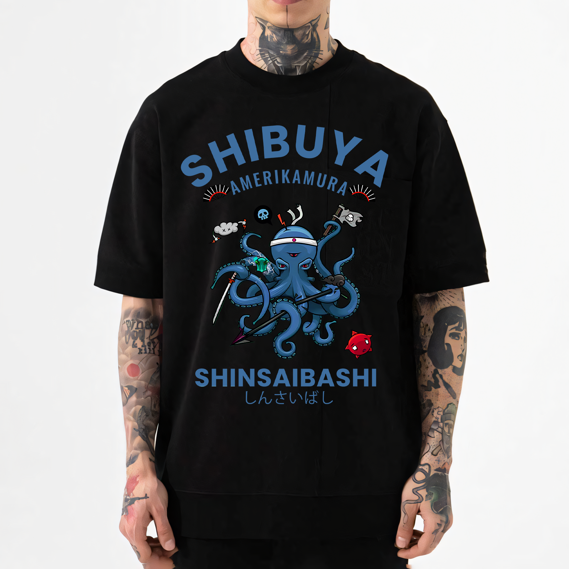 Shibuya Octopus Japanese Style Classic Tee