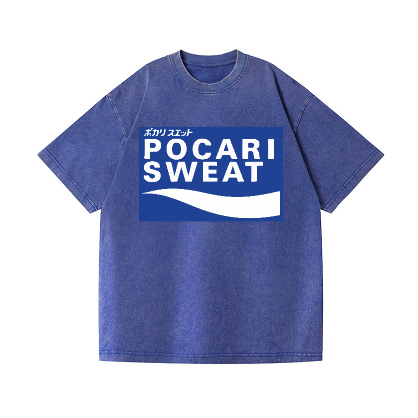 Pocari Sweat Vintage Wash Japanese Design T-Shirt