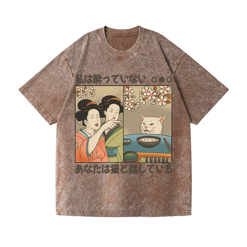 Vintage Wash Japanese Design T-Shirt