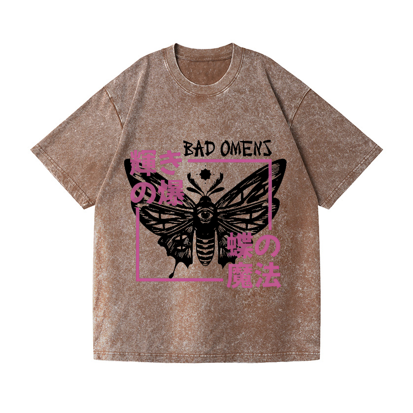Butterfly Magic Vintage Wash Japanese Design T-Shirt