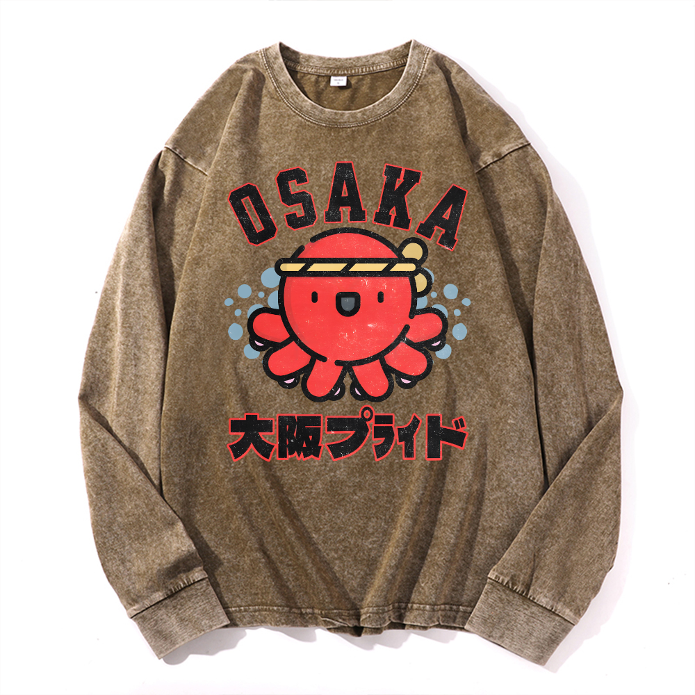 Osaka Octopus Vintage Cotton Wash Crewneck Sweatshirt