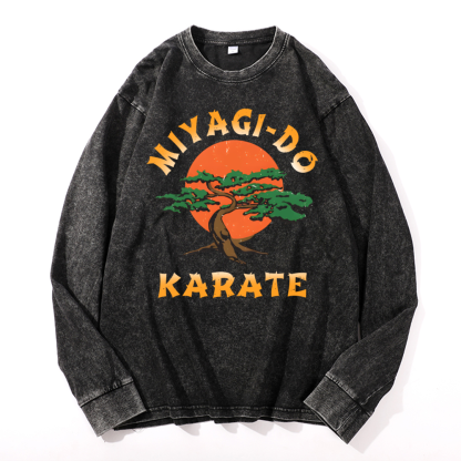 Miyagi-do Karate Vintage Cotton Wash Crewneck Sweatshirt