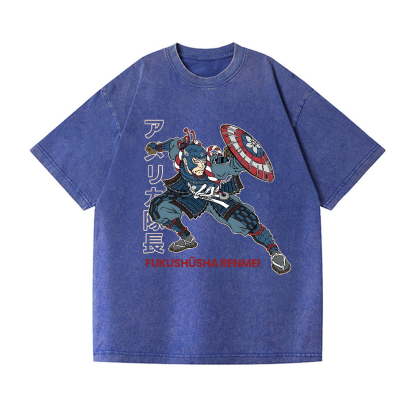 Captain Ukiyoe Vintage Wash Japanese Design T-Shirt