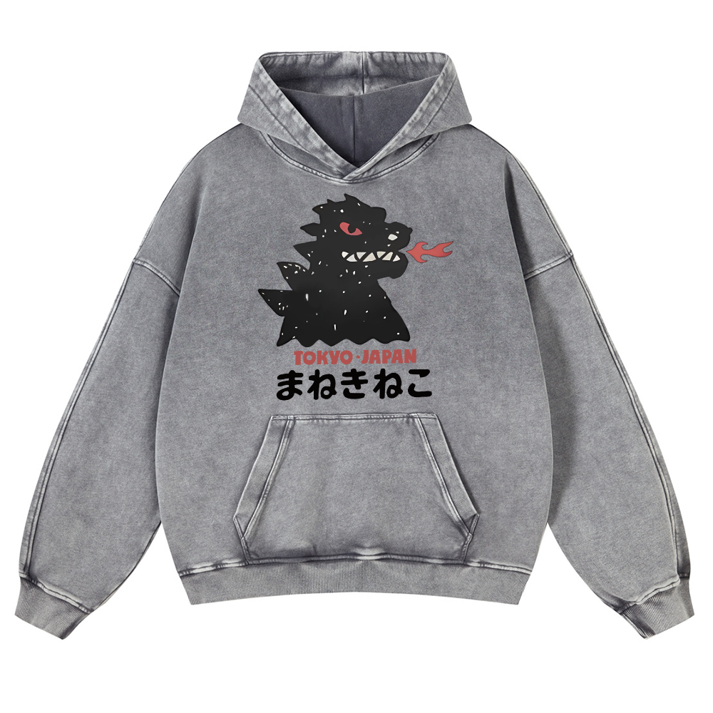 Vintage Washed Thick Cotton Hoodie