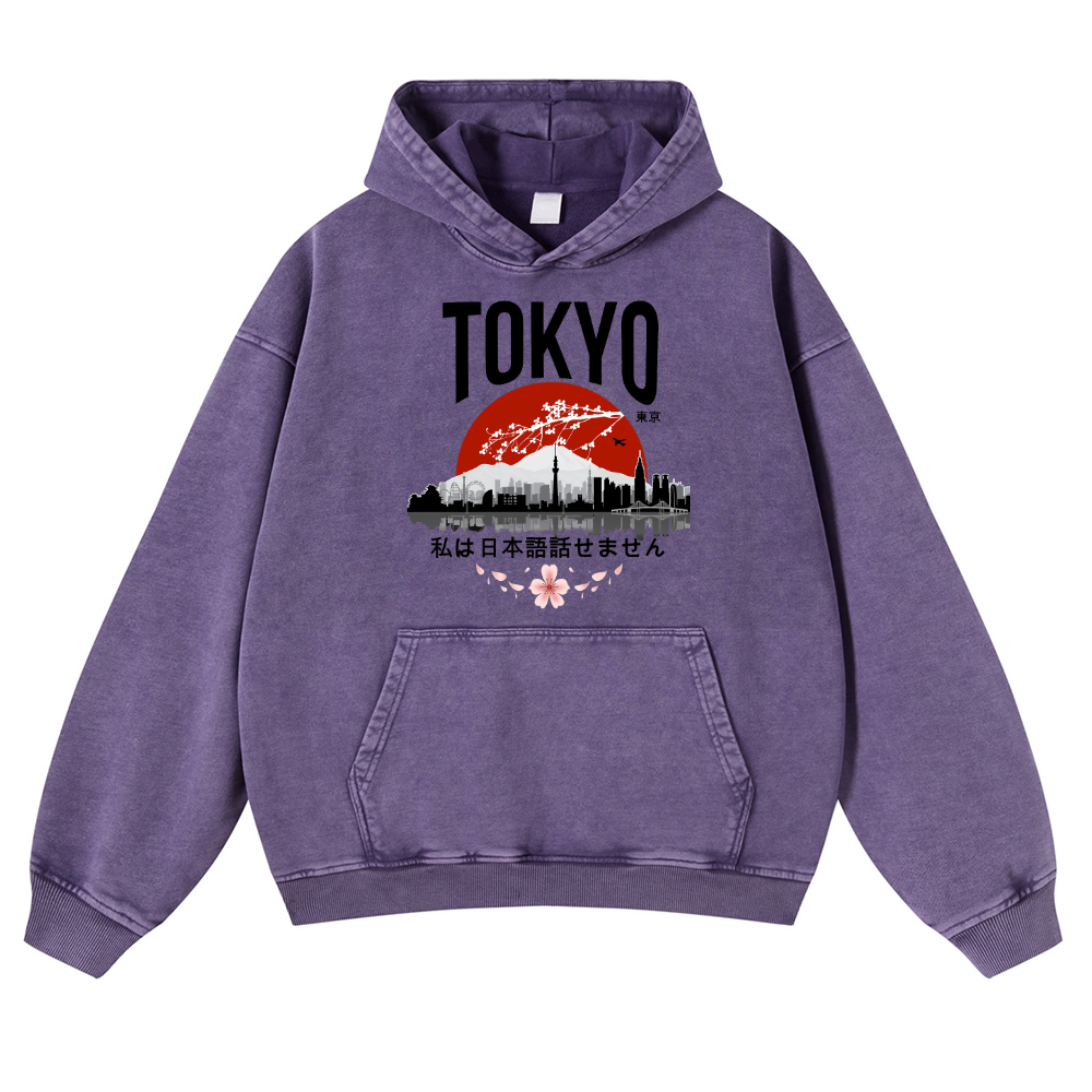 The Beauty of Tokyo Vintage Washed Thick Cotton Hoodie
