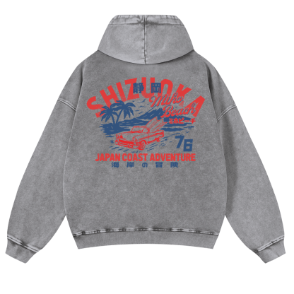 Shizuoka Vintage Washed Cotton Back Art Hoodie