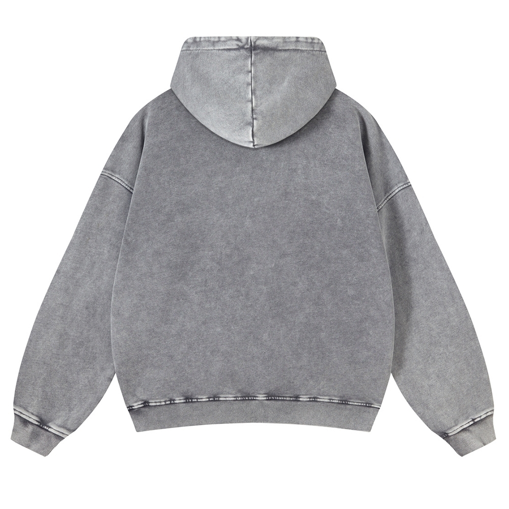 Straw Hat Pirate Ship Ukiyoe Vintage Washed Hoodie