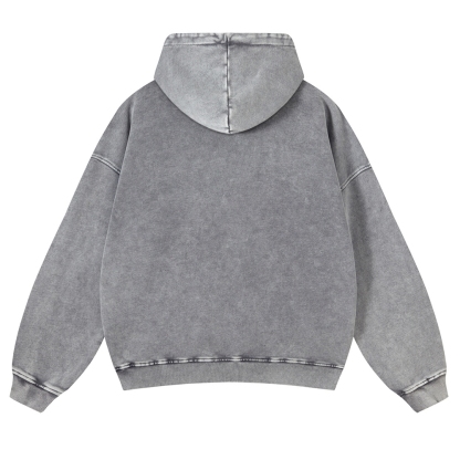 Straw Hat Pirate Ship Ukiyoe Vintage Washed Hoodie