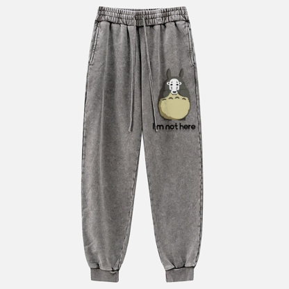 Ghibli Totoro No Face Kaonashi Vintage Washed Jogger