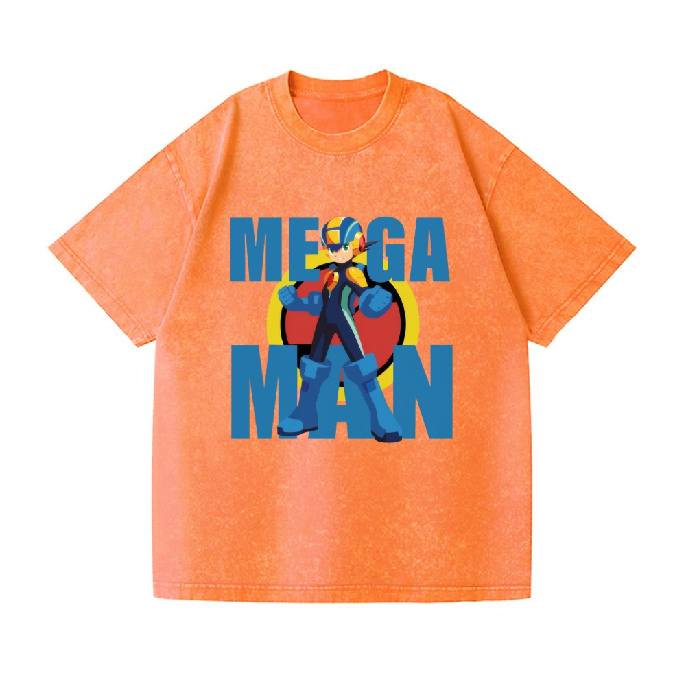 Megaman Vintage Wash Japanese Design T-Shirt