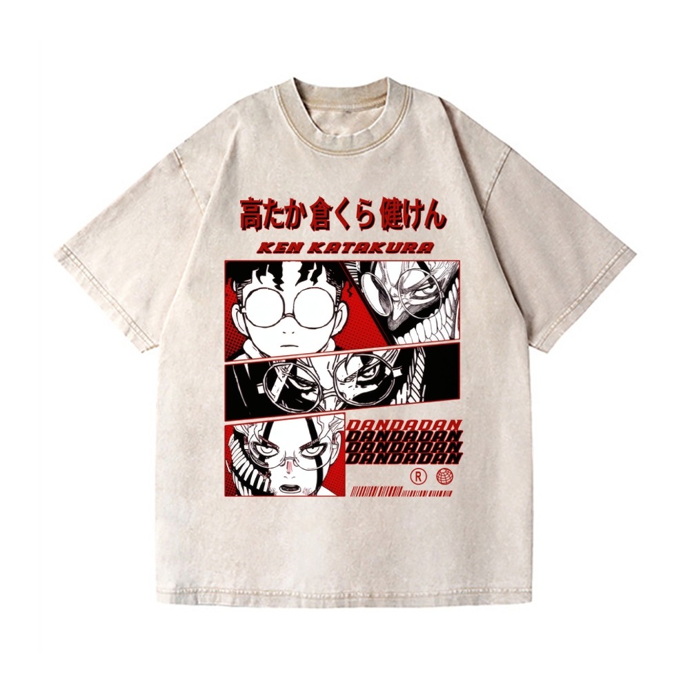 Dandadan Vintage Wash Japanese Design T-Shirt