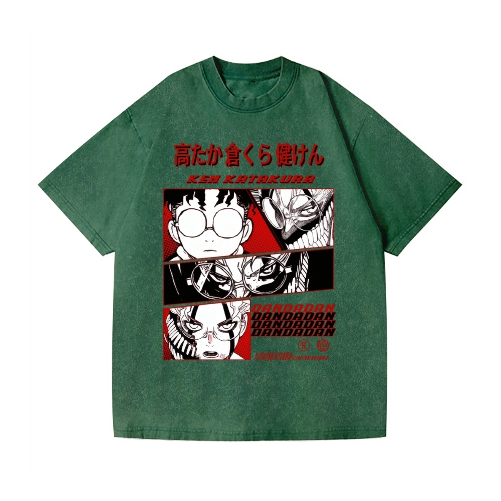 Dandadan Vintage Wash Japanese Design T-Shirt
