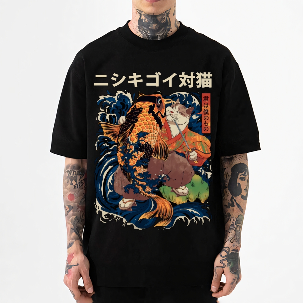 Koi Cat Japanese Style Classic Tee
