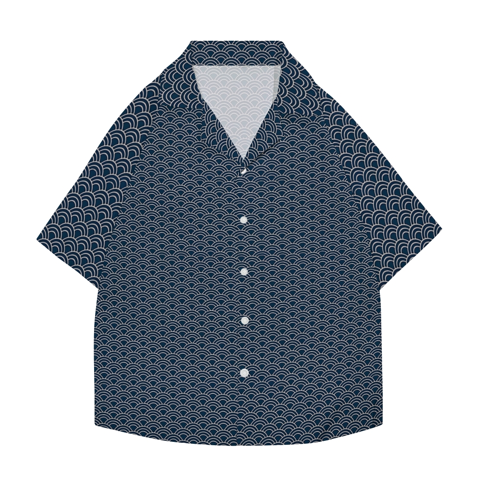 Japanese Texture Japanese Style Camp Shirt