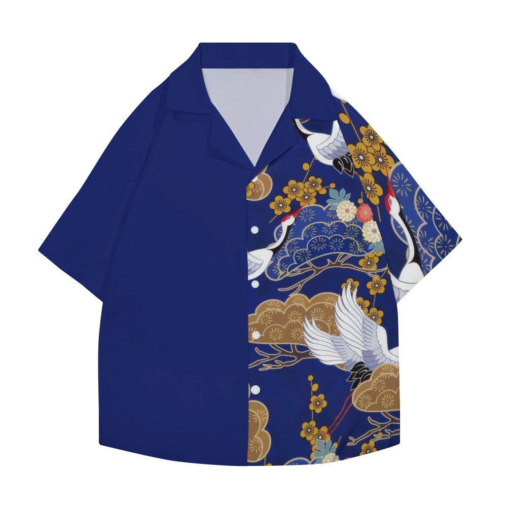Japanese Crane Japanese Style Camp Shirt