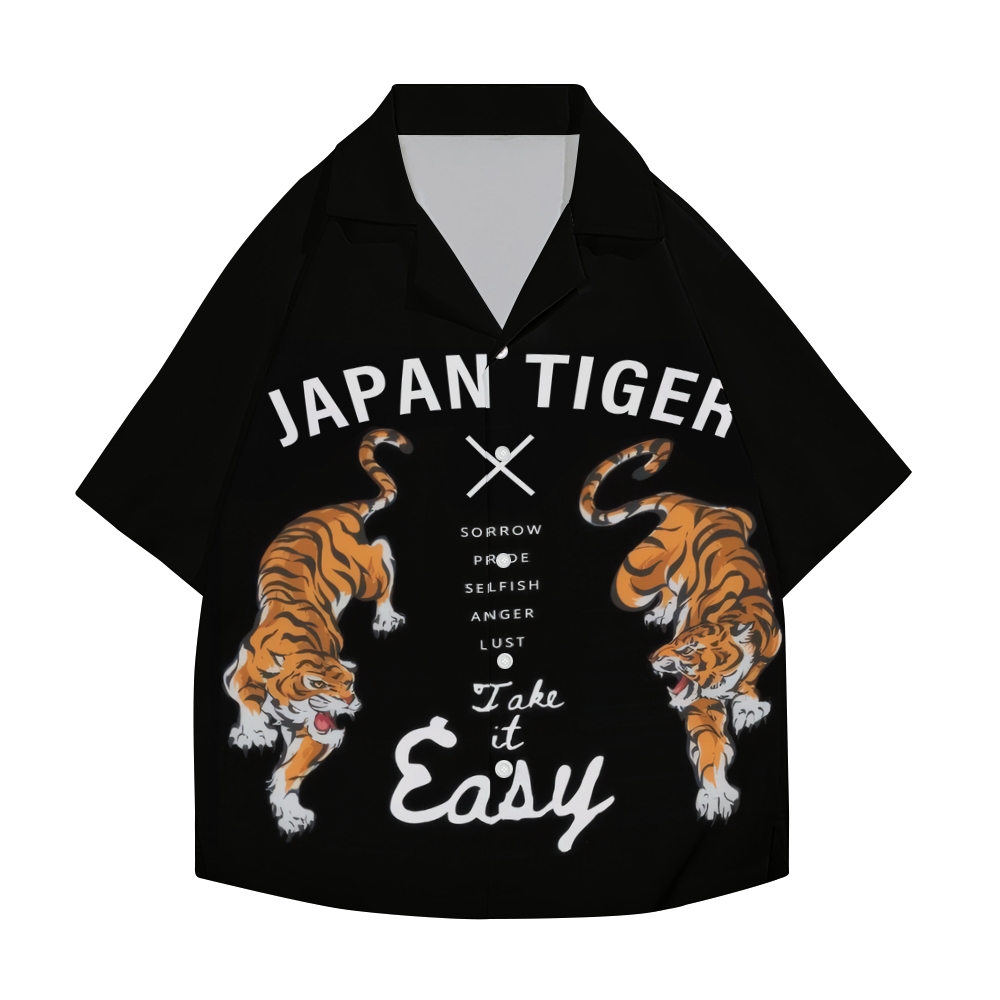 Japan Tiger Japanese Style Camp Shirt